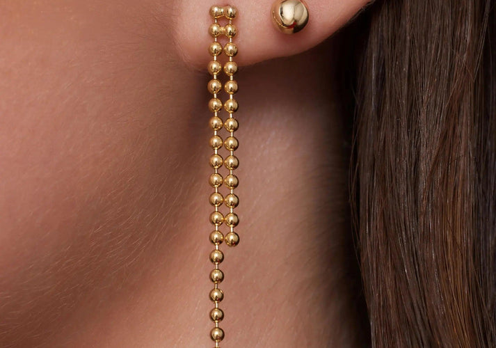 Tov Essentials Bolletjes Oorhangers 14 Karaat Goud