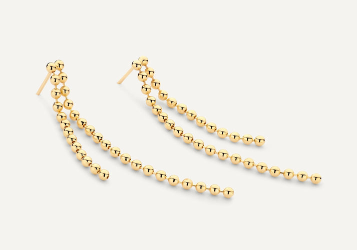 Tov Essentials Bolletjes Oorhangers 14 Karaat Goud