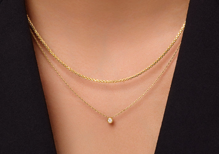 Tov Essentials Box Schakelketting 14 Karaat Goud