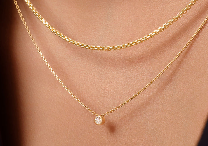 Tov Essentials Box Schakelketting 14 Karaat Goud