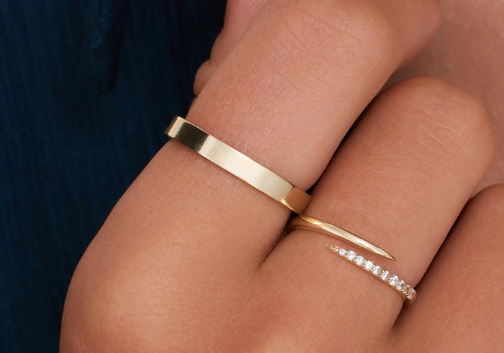 Tov Essentials Brede Aanschuifring 14 Karaat Goud