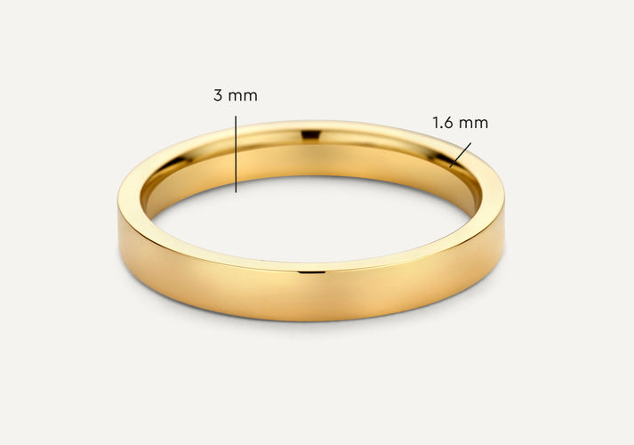 Tov Essentials Brede Aanschuifring 14 Karaat Goud