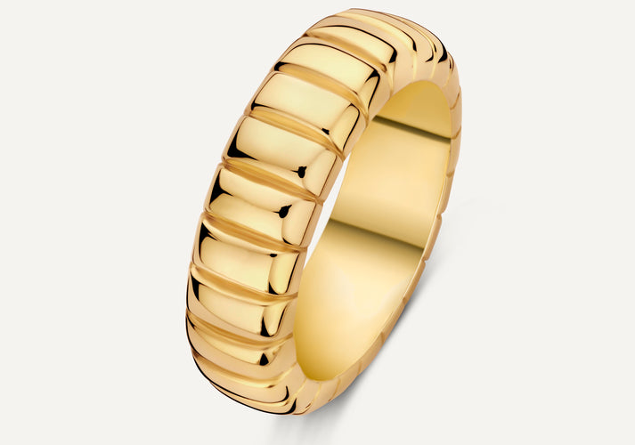 tov essentials Brede Charlotte Ring 14 Karaat Goud