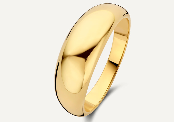 tov essentials Brede Dome Ring 14 Karaat Goud tov essentials Brede Dome Ring 14 Karaat Goud