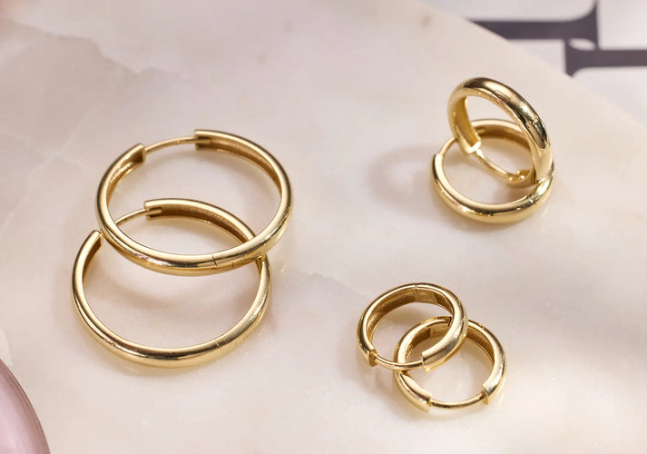 Tov Essentials Brede Hoops Set 14 Karaat Goud