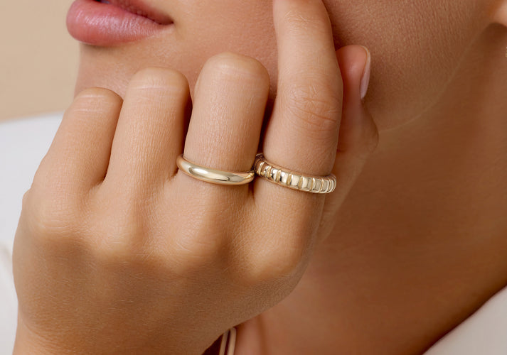 Tov Essentials Charlotte Ring 14 Karaat Goud