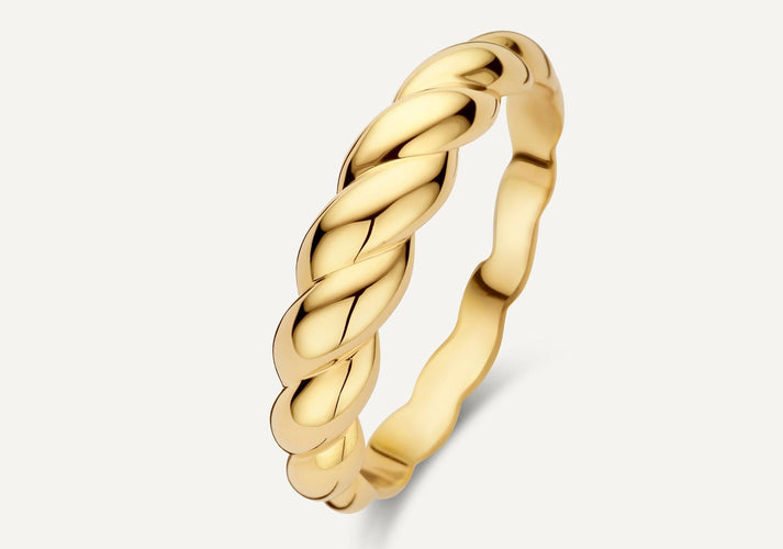 tov essentials Croissant Dome Ring 14 Karaat Goud
