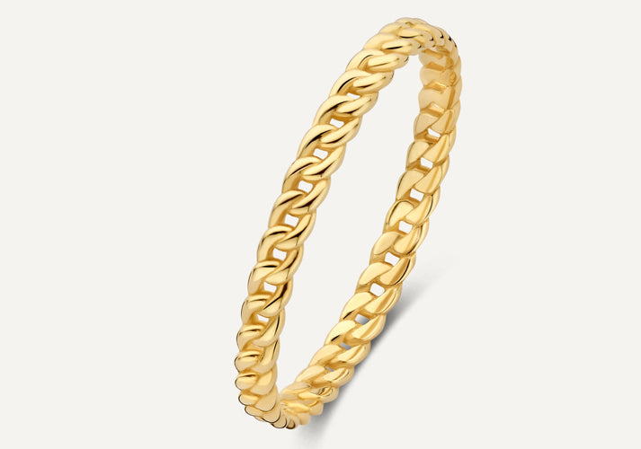 tov essentials Curb Schakelring 14 Karaat Goud