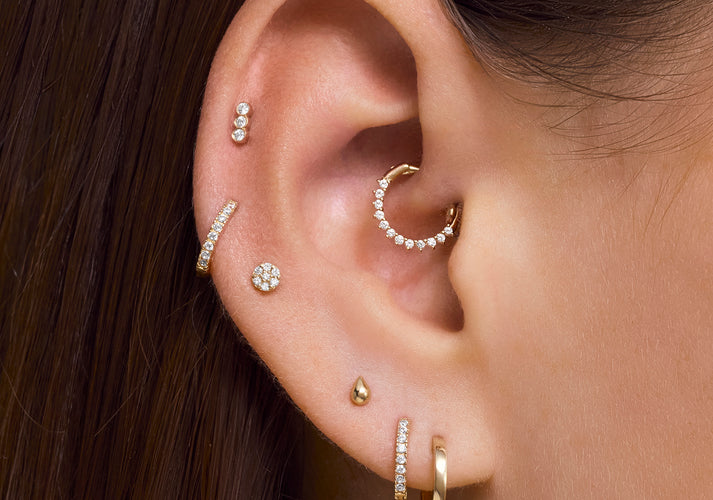 Tov Essentials Druppel Piercing 14 Karaat Goud