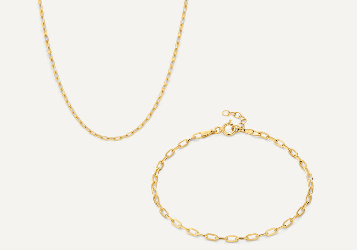 tov essentials Dunne Paperclip Set 14 Karaat Goud