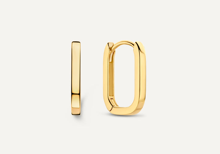 tov essentials Kleine U Hoops (15mm) 14 Karaat Goud