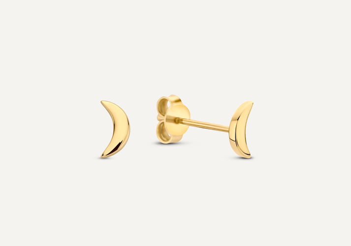 tov essentials Maan Oorknopjes 14 Karaat Goud tov essentials Maan Oorknopjes 14 Karaat Goud