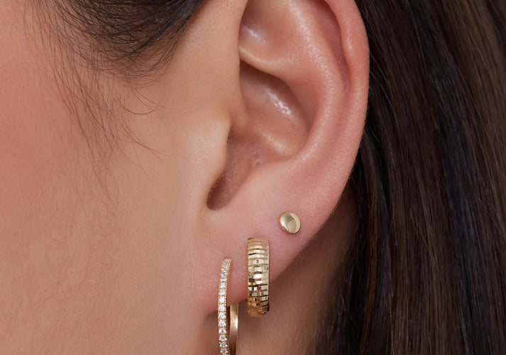 Tov Essentials Munt Oorknopjes 14 Karaat Goud