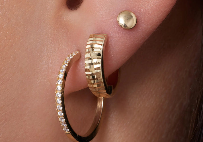 Tov Essentials Munt Oorknopjes 14 Karaat Goud