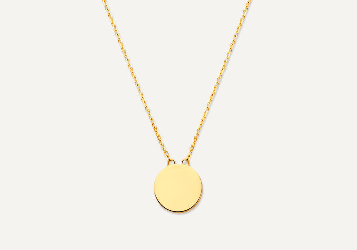 tov essentials Munt Pendant Ketting 14 Karaat Goud tov essentials Munt Pendant Ketting 14 Karaat Goud