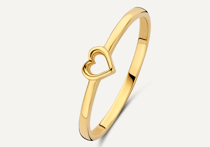 tov essentials Open Hart Ring 14 Karaat Goud