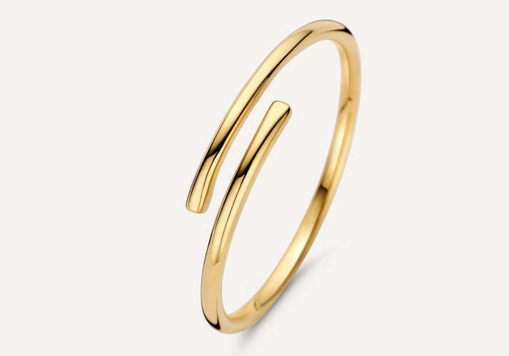 tov essentials Open Spiraal Ring 14 Karaat Goud