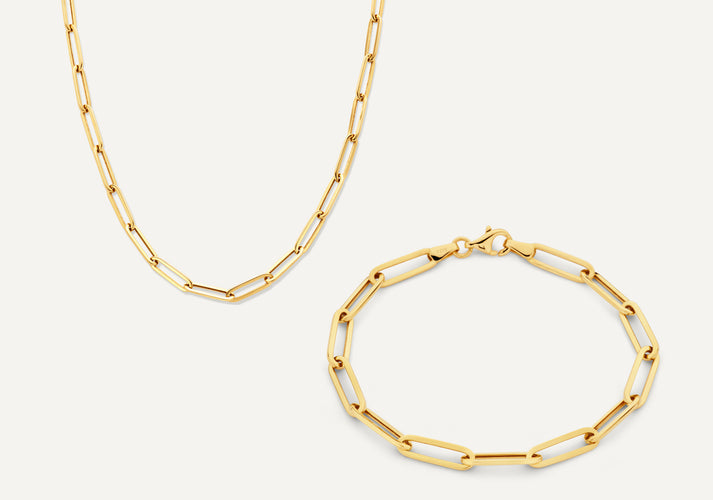 tov essentials Paperclip Set 14 Karaat Goud