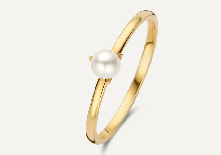 tov essentials Parel Ring 14 Karaat Goud