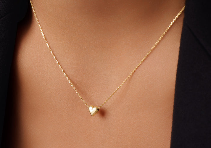 Tov Essentials Puffy Hart Set 14 Karaat Goud