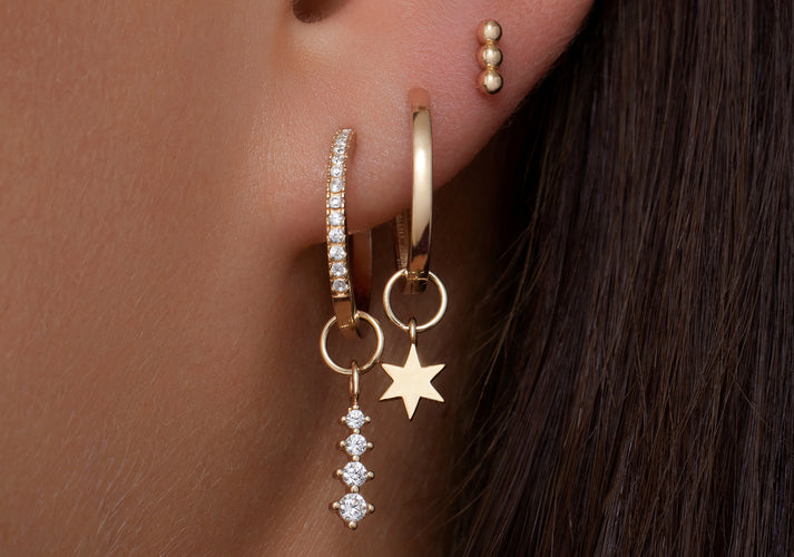 Tov Essentials Ster Oorbel Bedel 14 Karaat Goud