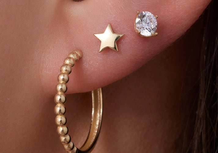 Tov Essentials Ster Oorknopjes 14 Karaat Goud