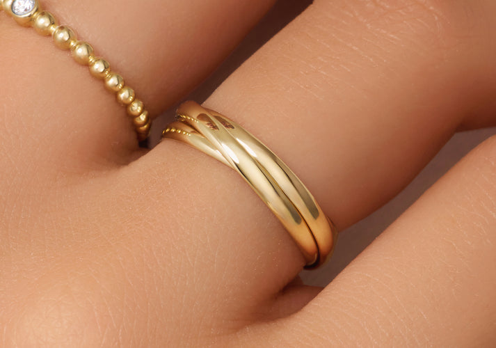 Tov Essentials Trinity Ring 14 Karaat Goud