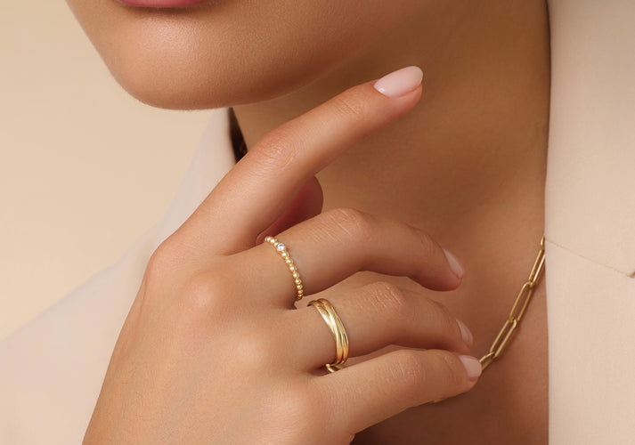 Tov Essentials Trinity Ring 14 Karaat Goud