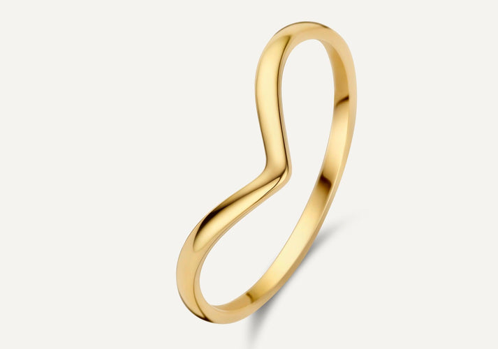 tov essentials Wishbone Ring 14 Karaat Goud