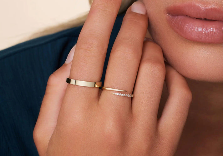 Tov Essentials Zirkonia Claw Ring 14 Karaat Goud