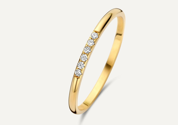 tov essentials Zirkonia Line Ring 14 Karaat Goud tov essentials Zirkonia Line Ring 14 Karaat Goud