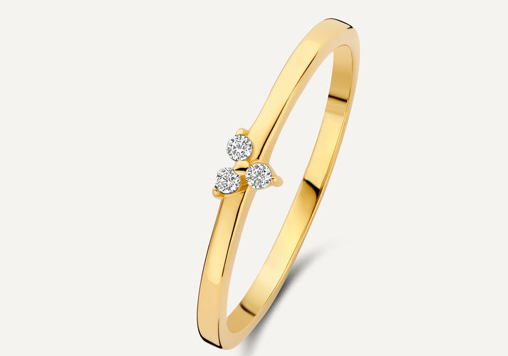 tov essentials Zirkonia Lotus Ring 14 Karaat Goud tov essentials Zirkonia Lotus Ring 14 Karaat Goud