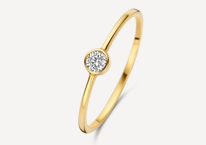 tov essentials Zirkonia Ring 14 Karaat Goud