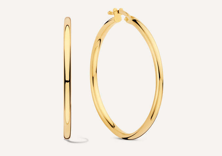 tov essentials Tube Extra Grote Hoops (33mm) 14 Karaat Goud tov essentials Tube Extra Grote Hoops (33mm) 14 Karaat Goud