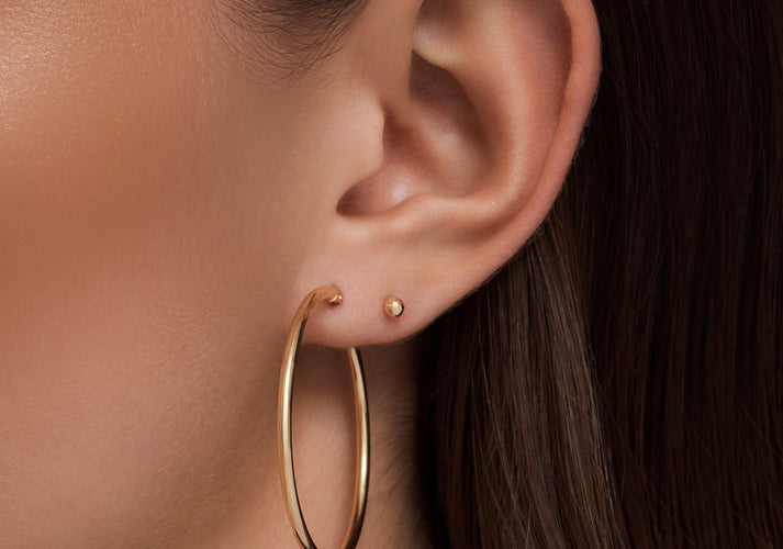 Tov Essentials Tube Oversized Hoops (40mm) 14 Karaat Goud