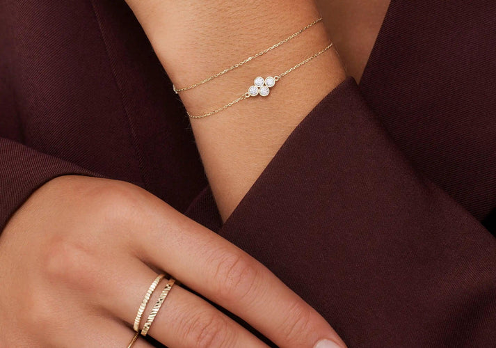 Tov Essentials Zirkonia Bloem Armband 14 Karaat Goud