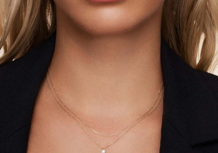 Tov Essentials Zirkonia Bloem Pendant Ketting 14 Karaat Goud