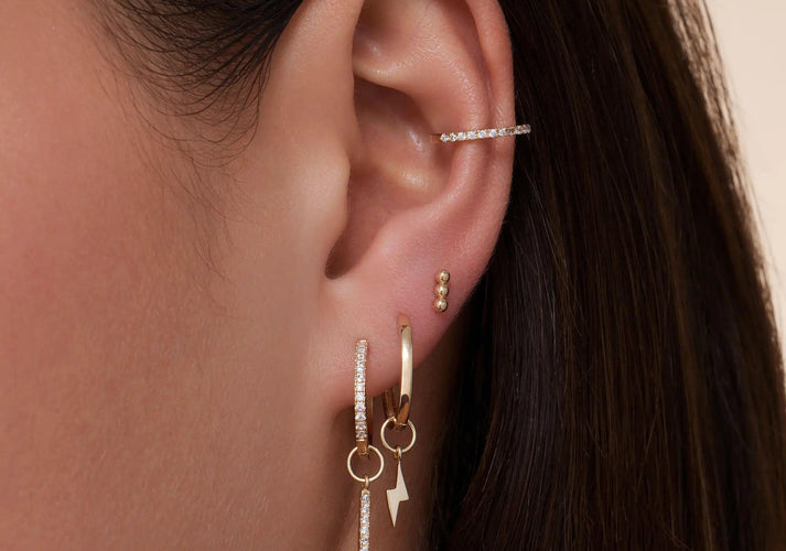 Tov Essentials Zirkonia Eternity Ear Cuff 14 Karaat Goud