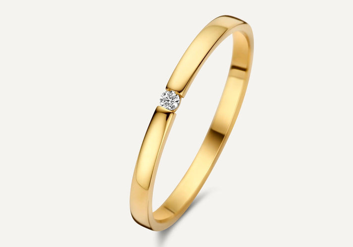 tov essentials Zirkonia Tension Ring 14 Karaat Goud