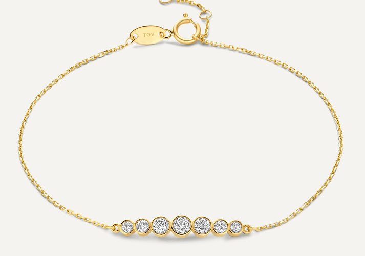 tov essentials Zirkonia Trail Armband 14 Karaat Goud