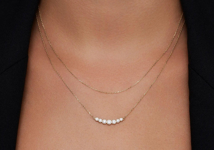 Tov Essentials Zirkonia Trail Ketting 14 Karaat Goud