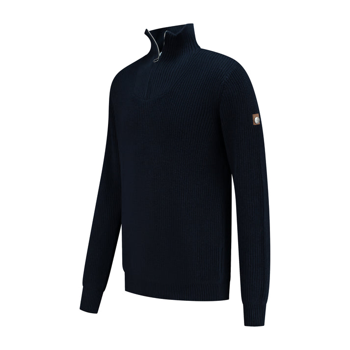 Travelin' Brecon - Trui Kasjmier/katoen Blend - Heren - Navy