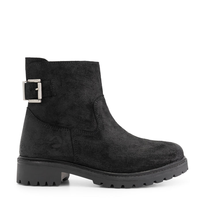 Travelin' Honefoss - Wax Suède Enkellaarzen - Dames - Zwart