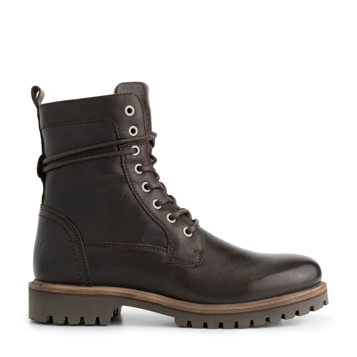 Travelin' Kvosted - Leren Veterboots - Heren - Donkerbruin