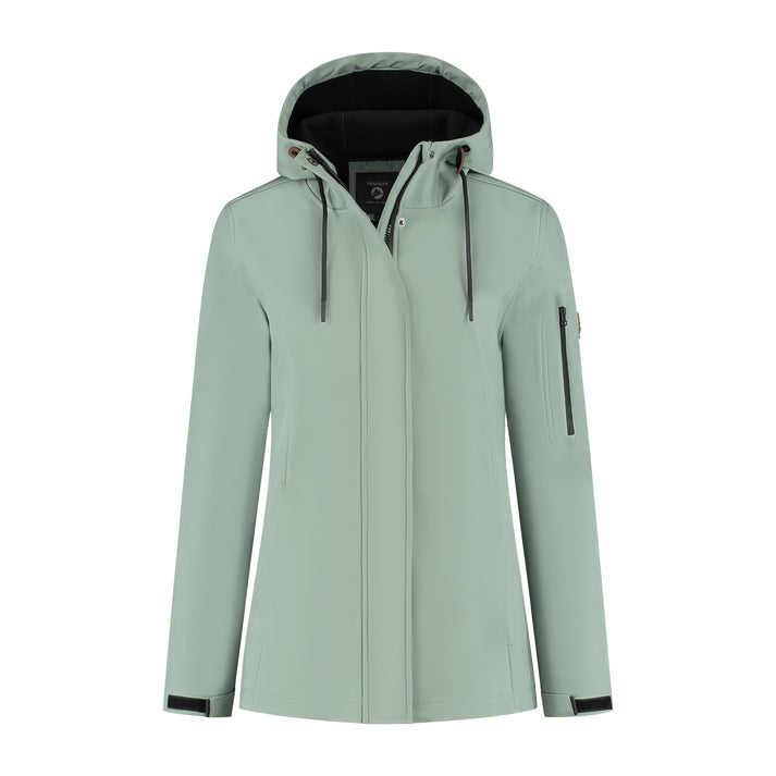 travelin' Malika - Waterdichte softshell jas - Dames - Groen