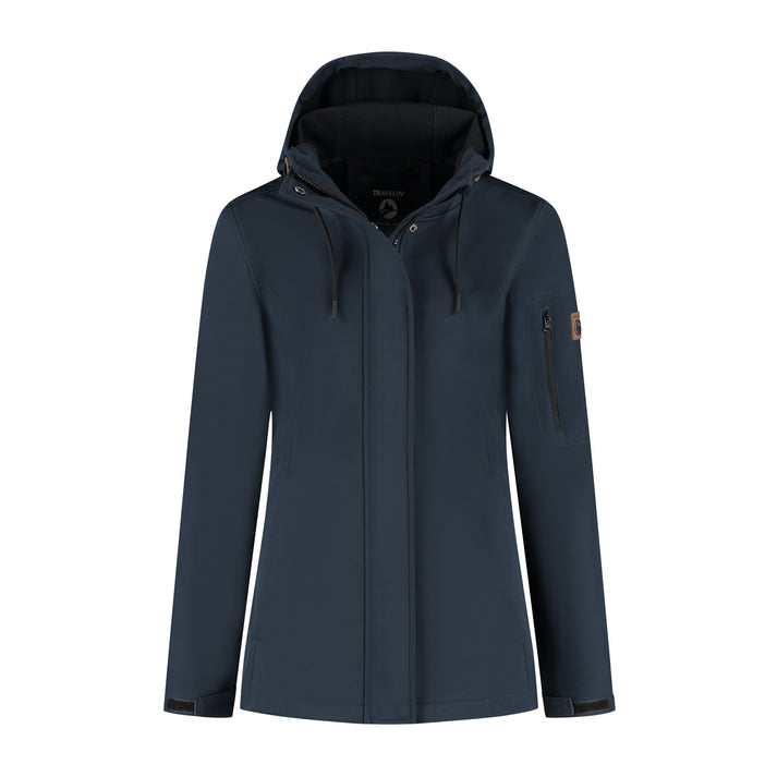 travelin' Malika - Waterdichte softshell jas - Dames - Navy