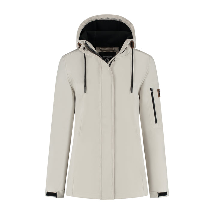 travelin' Malika - Waterdichte softshell jas - Dames - Zand