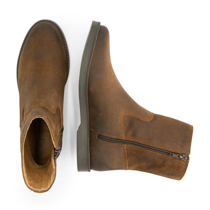 Travelin' Pordic - Wax Suède Enkellaarzen - Dames - Cognac