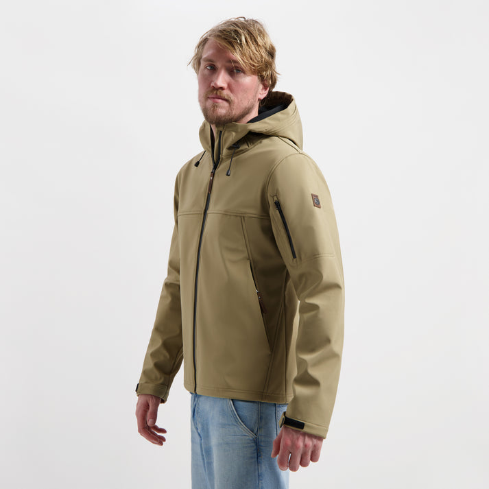 Travelin' Stian - Waterdichte Softshell Jas - Heren - Bruin