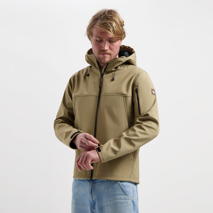 Travelin' Stian - Waterdichte Softshell Jas - Heren - Bruin